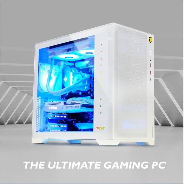 ARMAGGEDDON GAMING PC CASE FULL ATX TESSARAXX CORE 13 AIR WHITE