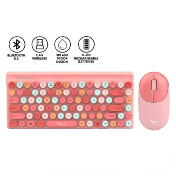 ALCATROZ 2.4G WIRELESS MOUSE & KEYBOARD JELLYBEAN A3000 CRAYON PEACH