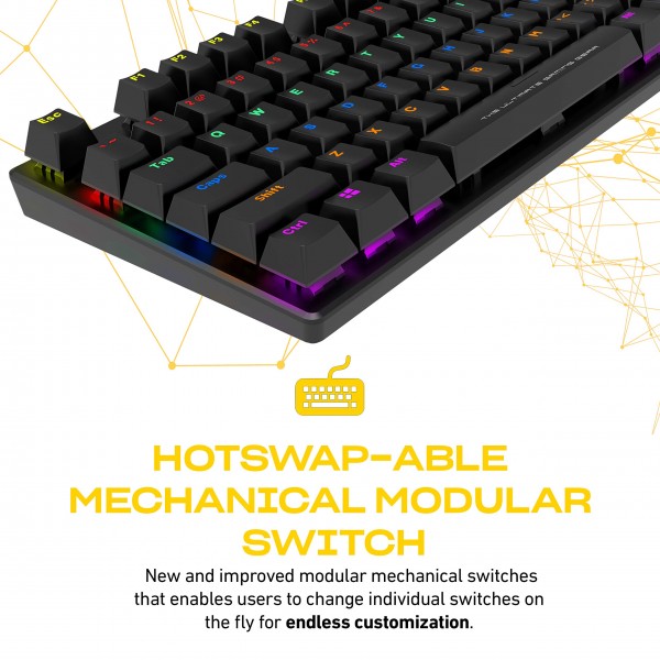 ARMAGGEDDON MECHANICAL KEYBOARD MKA-2C NEO BLACK CLICKY BLUE SWITCH