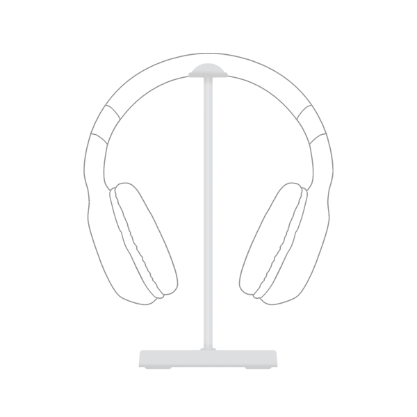 ARMAGGEDDON GAMING HEADPHONE STAND WHITE