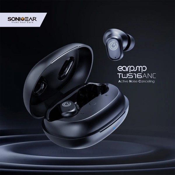 SONIC GEAR BLUETOOTH EARPPUMP TWS 16 ANC BLACK