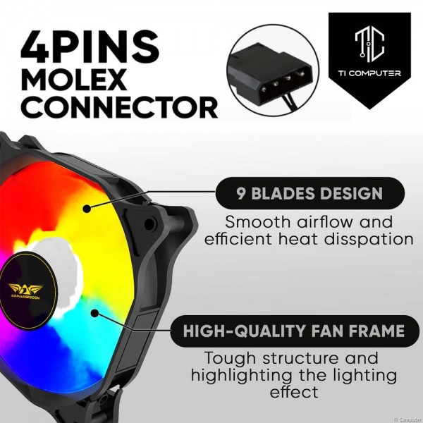 ARMAGGEDDON PC COOLING FAN CORE-12 RGB EFFECTS