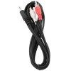 LAMTECH 3,5MM STEREO TO RCA PLUG CABLE 1,5M RETAIL PACK