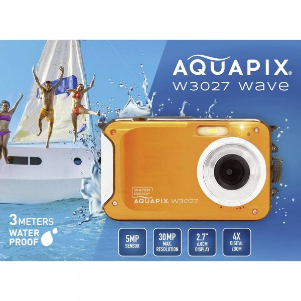 AQUAPIX WATERPROOF CAMERA W-3027 WAVE ORANGE