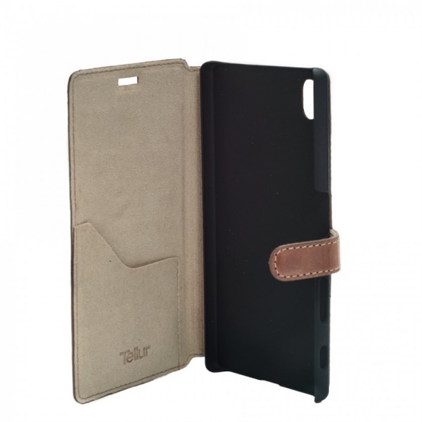 TELLUR BOOK CASE XPERIA M4 AQUA LEATHER BROWN