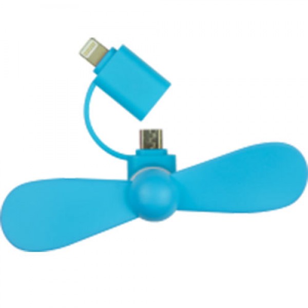 GRAB N GO 2 IN 1 MINI FAN FOR SMARTPHONES BLUE