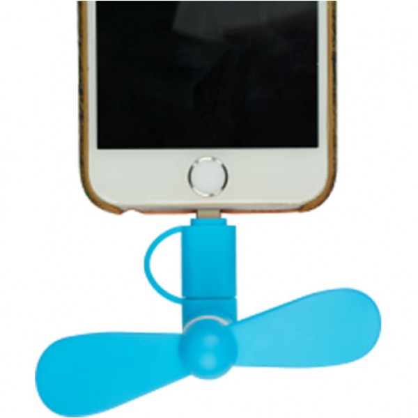 GRAB N GO 2 IN 1 MINI FAN FOR SMARTPHONES BLUE