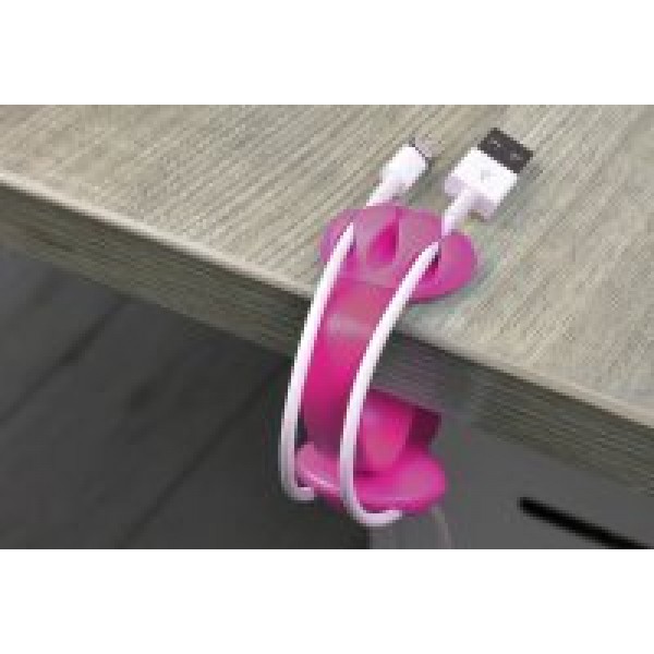 GRAB N GO SILICONE CABLE HOLDER PINK