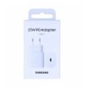 SAMSUNG WALL CHARGER USB-C 25W WHITE RETAIL PACK