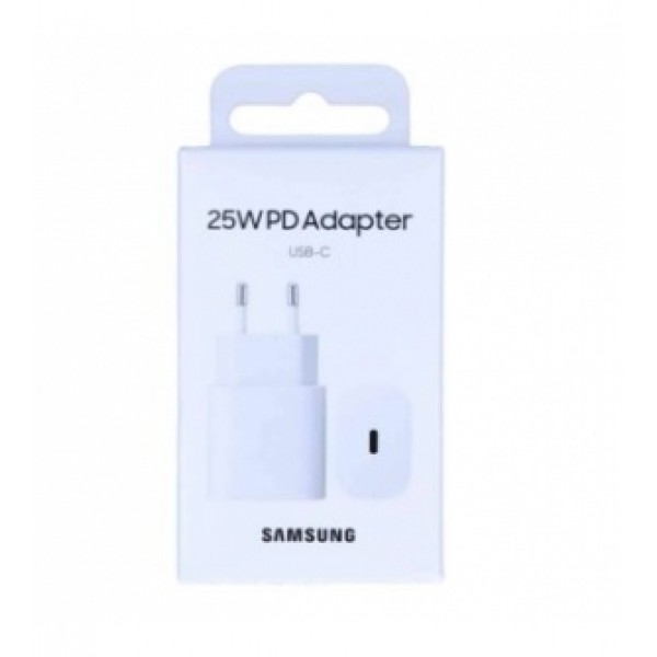 SAMSUNG WALL CHARGER USB-C 25W WHITE RETAIL PACK