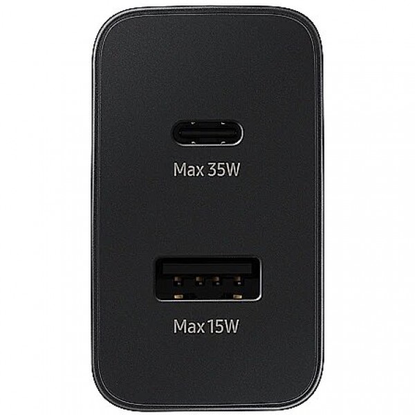 SAMSUNG PD ADAPTER USB-A + USB-C 35W BLACK RETAIL PACK