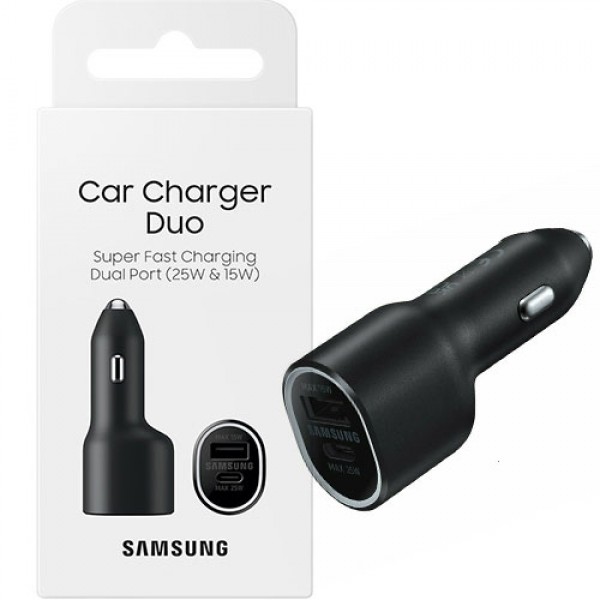 SAMSUNG USB AND TYPE-C PD40W CAR CHARGER BLACK