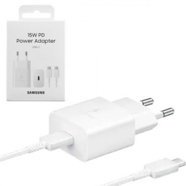 SAMSUNG USB CHARGER AND CABLE 15W WHITE