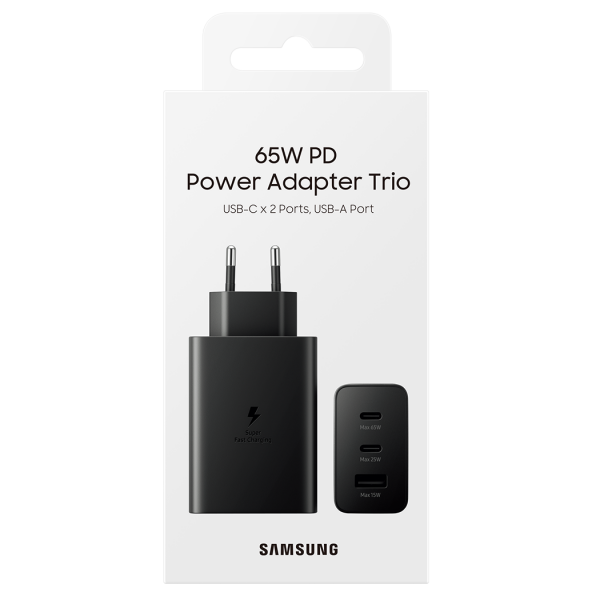 SAMSUNG TRIPLE TRAVEL CHARGER 65W BLACK