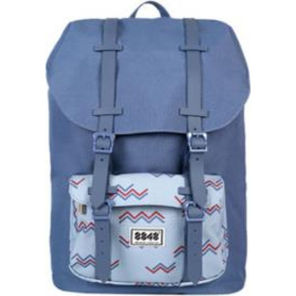 8848 TRAVEL BACKPACK UNISEX WATERPROOF 15,6' DARK BLUE/FADED DENIM WAVE