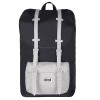 8848 TRAVEL BACKPACK 15,6' UNISEX WATERPROOF BLACK WITH LIGHT GRAY POCKET