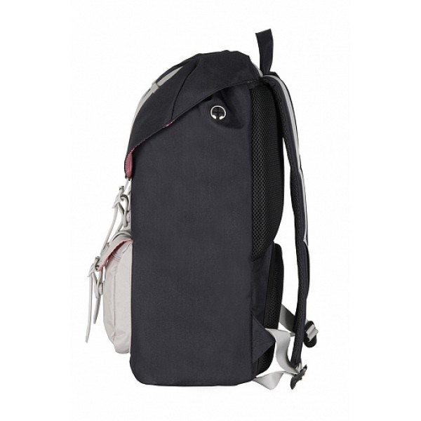 8848 TRAVEL BACKPACK 15,6' UNISEX WATERPROOF BLACK WITH LIGHT GRAY POCKET