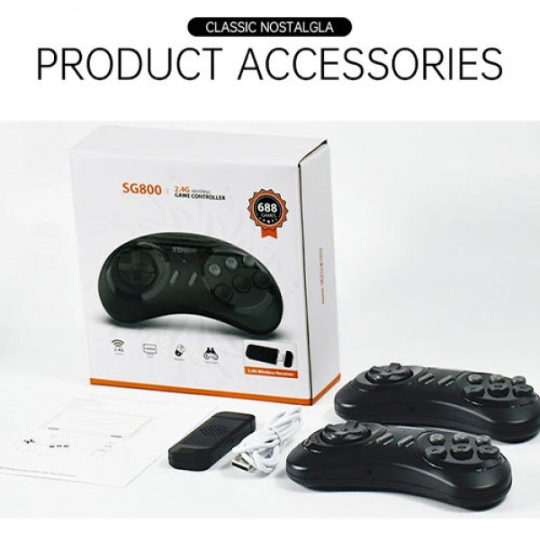 RETRO GAME CONSOLE SG800 4K WIRELESS PADS