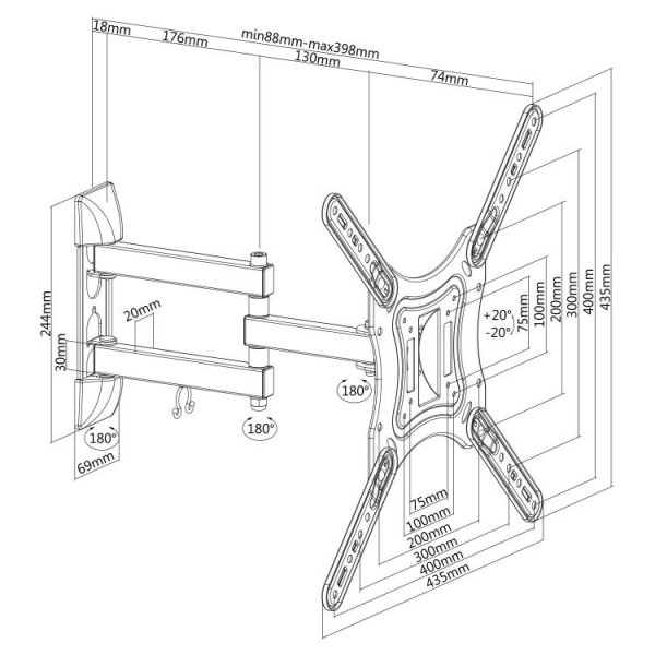 SBOX WALL MOUNT 23'-55'