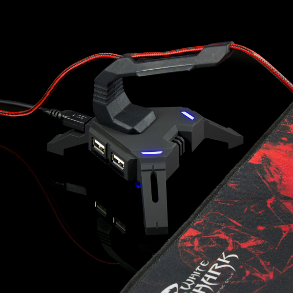 WHITE SHARK GAMING MOUSEHOLDER AND USB HUB SCORPION