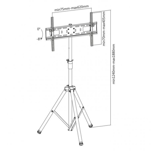 SBOX FLOOR TRIPOD 37'-70' / 92-178 cm