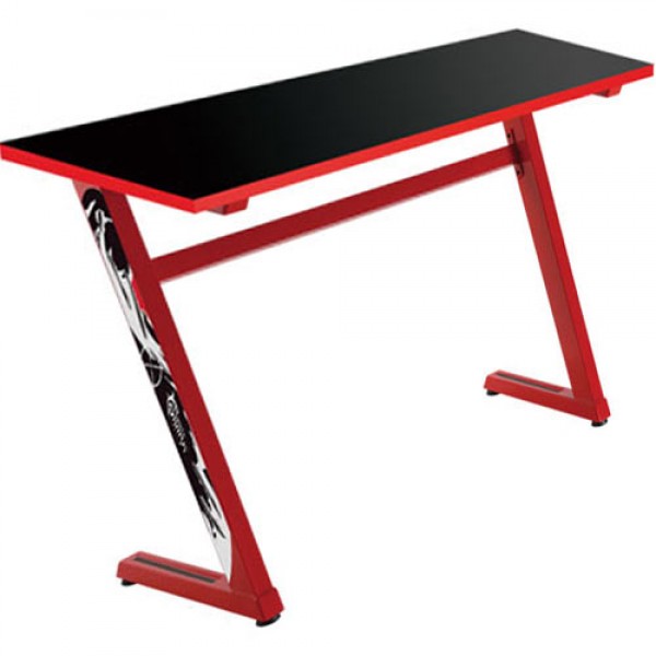 WHITE SHARK GAMING Z-SHAPED DESK FRAME WITH DESKTOP BOARD BLACK RED