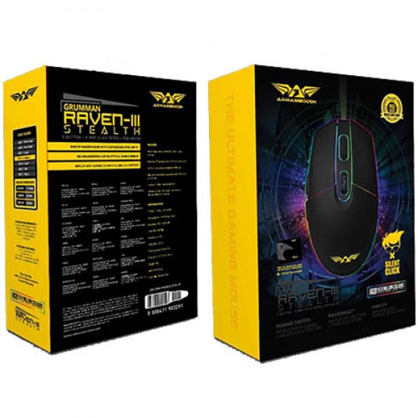 ARMAGGEDDON STEALTH GAMING MOUSE RAVEN III