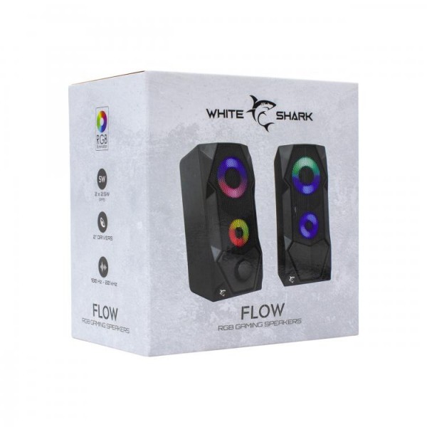 WHITE SHARK RGB SPEAKER 2.0 FLOW