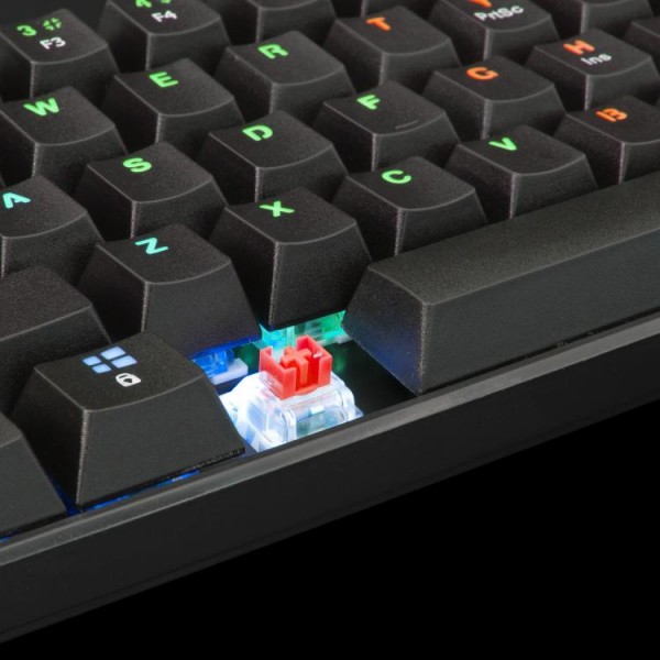 WHITE SHARK MECHANICAL KEYBOARD RED SWITCH SHINOBI BLACK