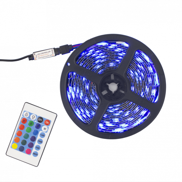 WHITE SHARK RGB LED STRIP + IR REMOTE HELIOS 3M