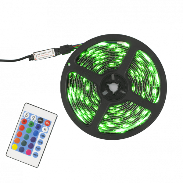 WHITE SHARK RGB LED STRIP + IR REMOTE HELIOS 3M