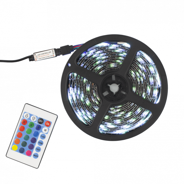 WHITE SHARK RGB LED STRIP + IR REMOTE HELIOS 3M