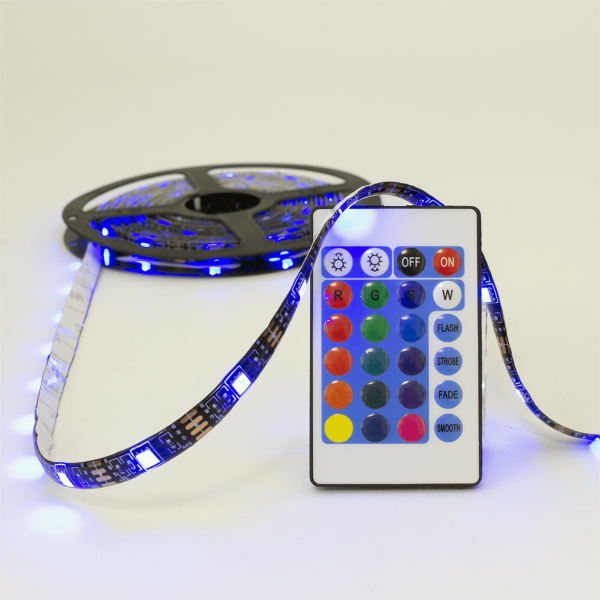 WHITE SHARK RGB LED STRIP + IR REMOTE HELIOS 3M