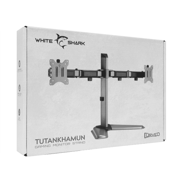 WHITE SHARK 2 MONITORS DESKTOP MOUNT TUTANKHAMUN