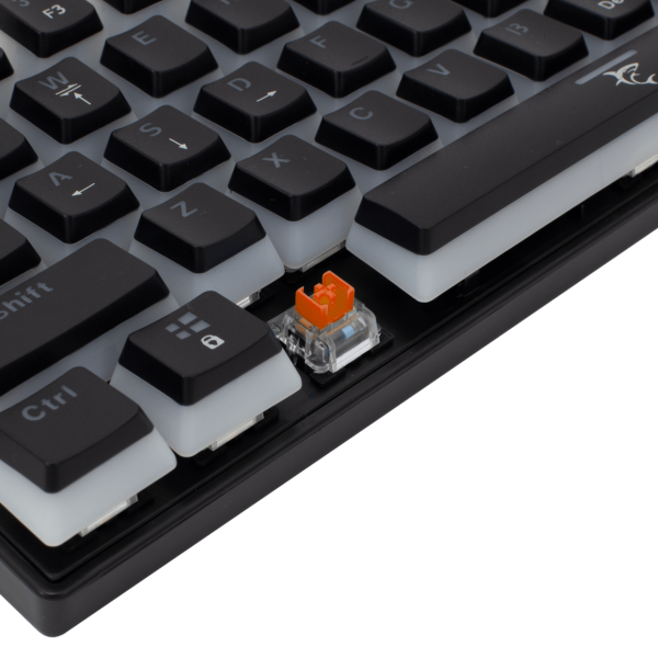 WHITE SHARK MECHANICAL KEYBOARD BLACK RED SWITCH