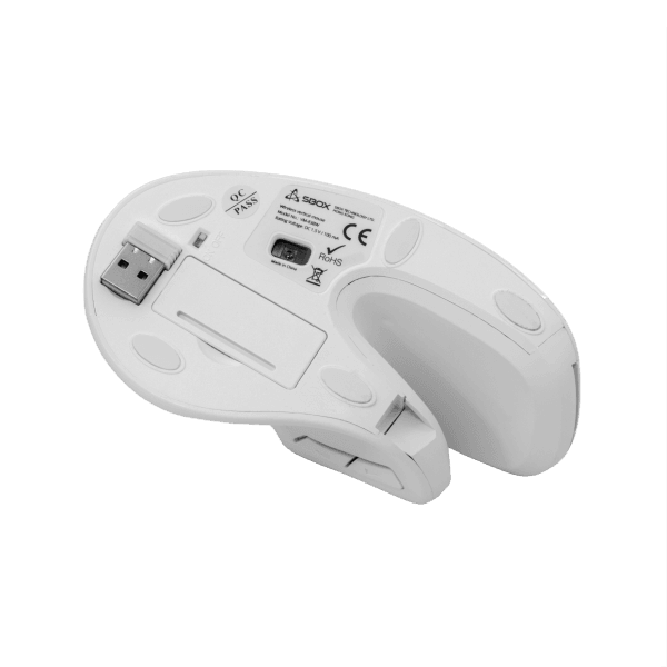 SBOX ERGONOMIC WIRELESS MOUSE WHITE