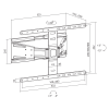 SBOX WALL MOUNT 43-90' 50KG 600X400