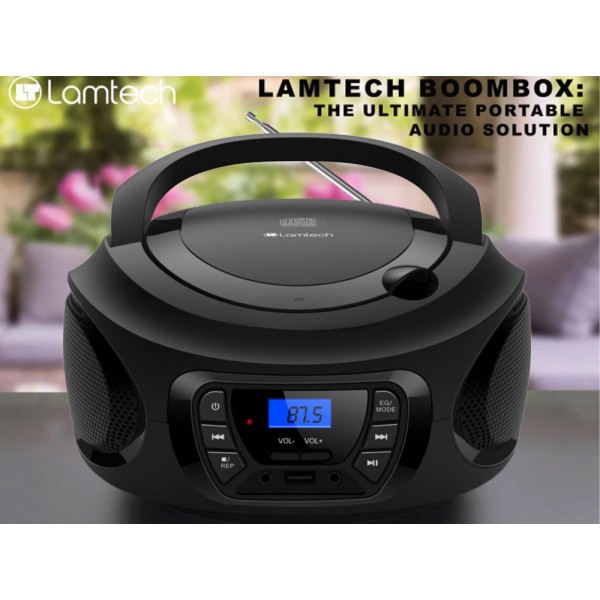 LAMTECH BLUETOOTH STEREO MULTI-FUNCTION BOOMBOX BLACK