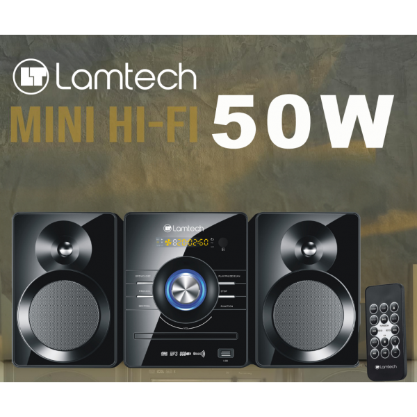 LAMTECH MINI HI-FI SYSTEM 50W BLACK