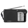 LAMTECH 2 BAND FM/AM RADIO WITH EARPHONES JACK BLACK