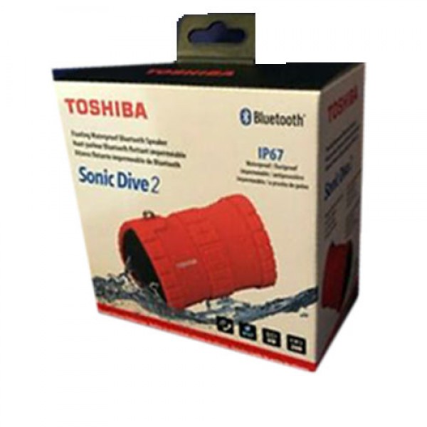 TOSHIBA AUDIO FLOATING WATERPROOF BLUETOOTH SPEAKER RED