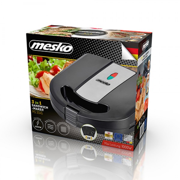 MESKO 3 IN 1 SANDWICH MAKER