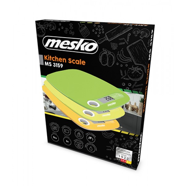 MESKO KITCHEN SCALE WITH HOLE TO HANG GREEN