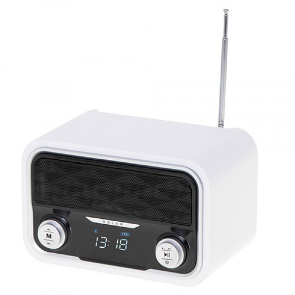 ADLER BLUETOOTH RADIO WHITE