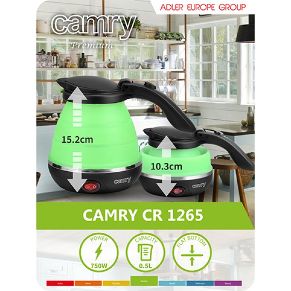 CAMRY SILICONE KETTLE 0,5L TOURIST