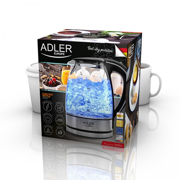 ADLER GLASS KETTLE 1,7L