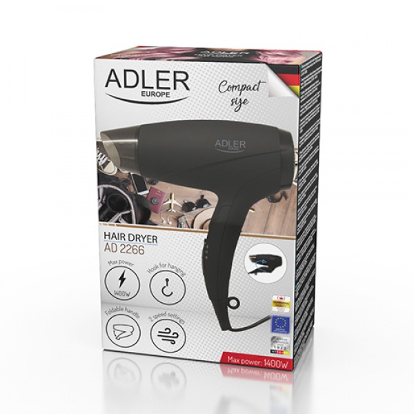 ADLER HAIR DRYER 1200W BLACK