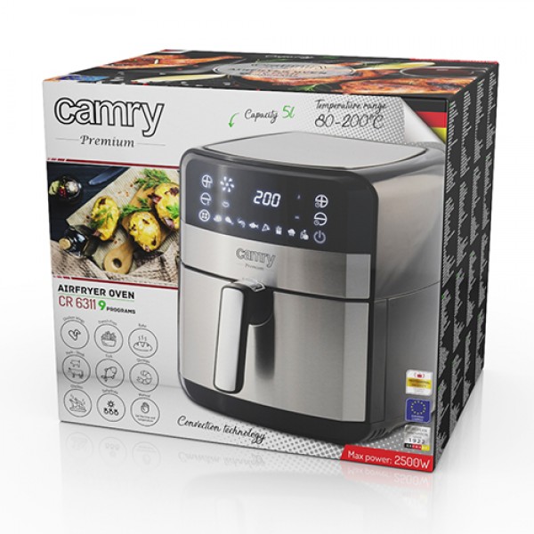 CAMRY AIRFRYER OVEN 9 PROGRAMS 5L