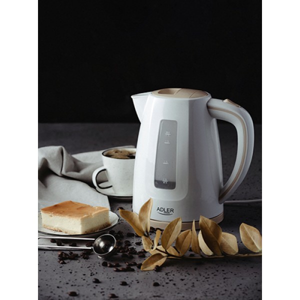 ADLER PLASTIC KETTLE 1,7L WHITE