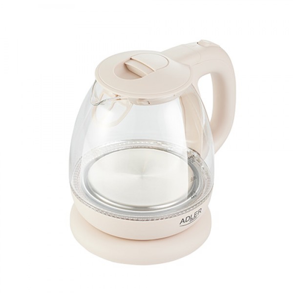 ADLER ELECTRIC GLASS KETTLE 1L CREAM